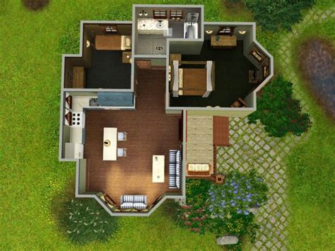 Here's an example of one of the premade plans Floor plan (With images) | Sims house design, Sims house ...