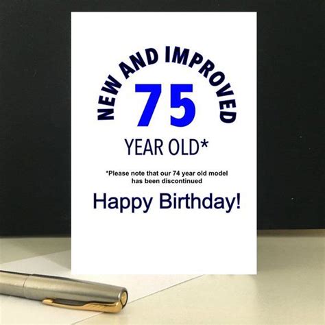 Downloadable 75th Birthday Card Printable Greetings Card Digital