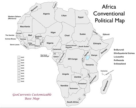 Blank Africa Political Map Blank Africa Outline Map Free Printable