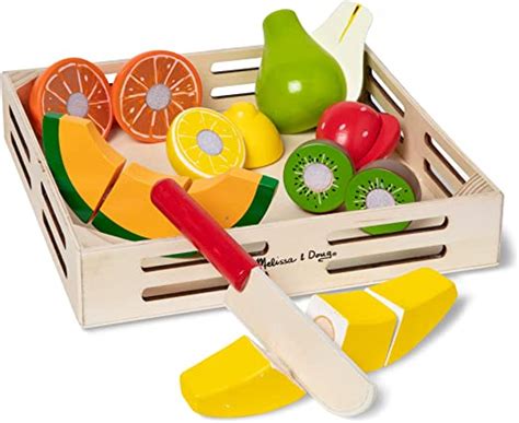 Melissa And Doug Cutting Fruit Set Wooden Play Food Kitchen