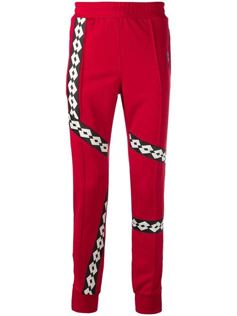 Damir Doma X Lotto Panelled Track Pants In Red Modesens Damir Doma