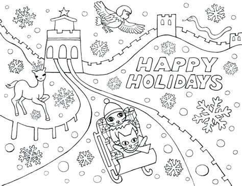 You can use different tools like watercolor paints, pastels, markers or pencil crayons. Winter Holiday Coloring Pages Printable at GetColorings ...