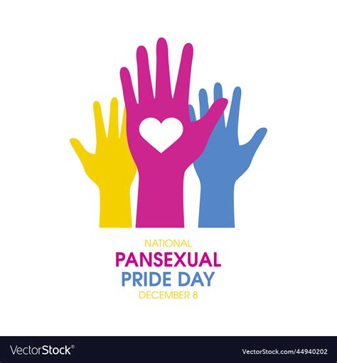 National Pansexual Pride Day Poster Royalty Free Vector