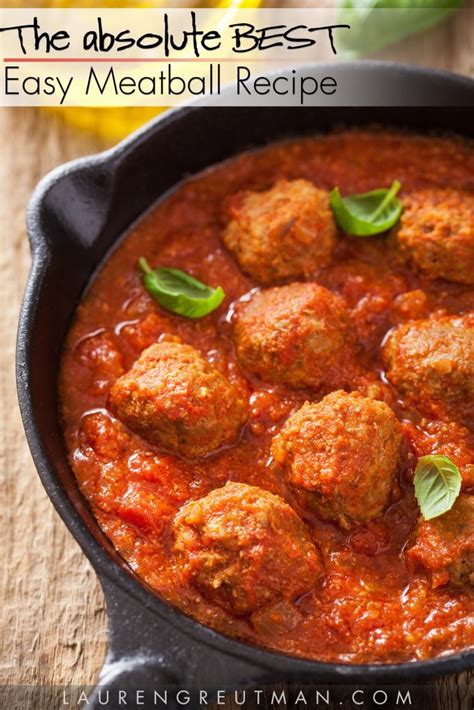 Maybe you would like to learn more about one of these? Easy Meatball Recipe: The Perfect Meatball - Lauren Greutman