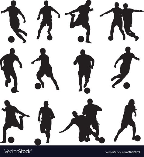 Soccer Player Silhouette Royalty Free Vector Image