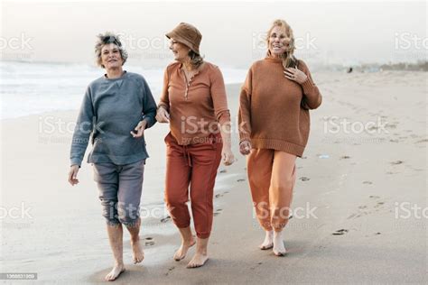 Fun Things To Do At The Beach For Seniors Stock Photo Download Image