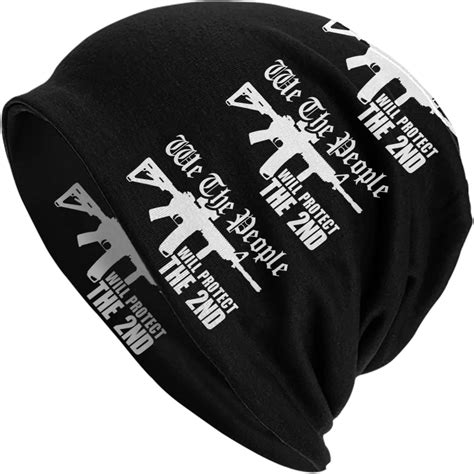 We The People Ar15 Will Protect The 2nd Amendment Beanie Hats For Men Black Beanie
