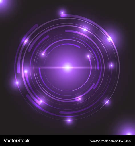 Beautiful Purple Glowing Circle Light Royalty Free Vector