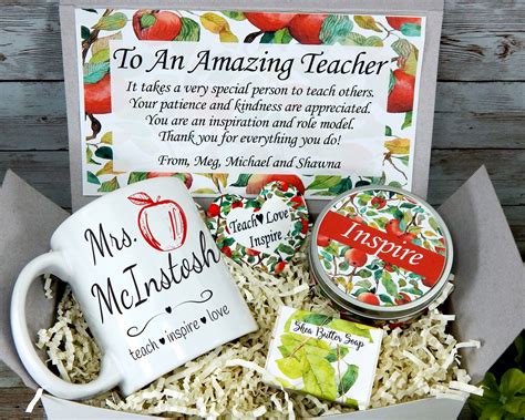 Teacher Gift Basket Thank You Gifts For Teachers Etsy