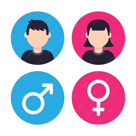 Premium Vector Male And Female Character Icon Set Vector