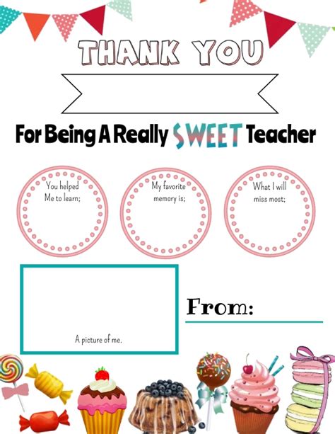 Teacher Appreciation Worksheet Template Postermywall