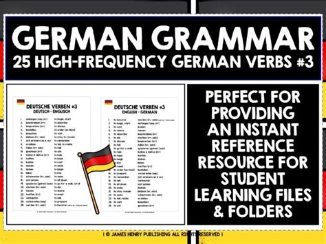German Irregular Verbs Conjugation Bundle 1 Teaching Resources