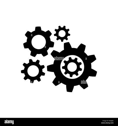 Gear Icon In Flat Style Wheel Symbol Stock Vector Image And Art Alamy