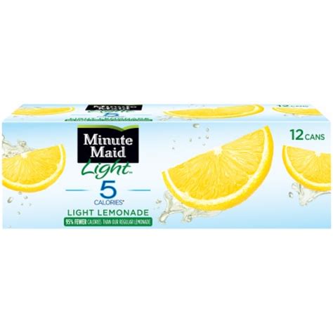 Minute Maid Light Lemonade Fruit Juice Drink 12 Cans 12 Fl Oz Fred