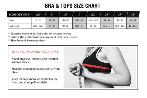 Underwear And Bra Size Chart Tomboyx