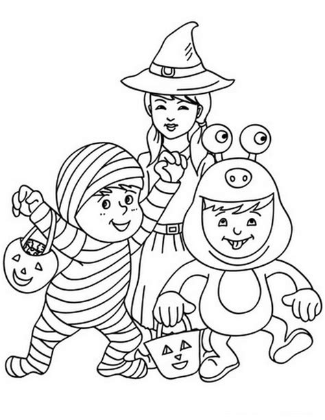 Free coloring page full of among us characters! Fun and Spooky Halloween Coloring Pages Costumes | Guide ...