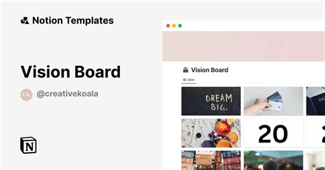 Vision Board Notion Template
