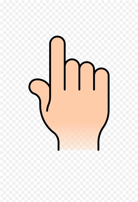 Cartoon Pointing Finger Retro Human Hand With The Finger