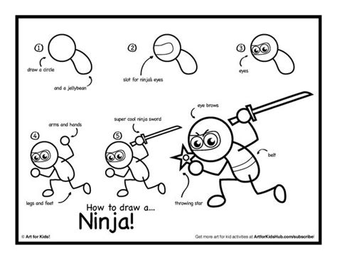 How To Draw A Ninja Art For Kids Hub Art For Kids Hub Drawing