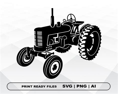 Tractor Svg Png Tractor Clipart Baby Boy Room Printable Farm Cut File