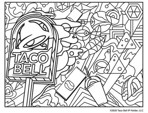 Here are some interesting bell coloring pages. Taco Bell Coloring Pages You Didn't Know You Needed in ...