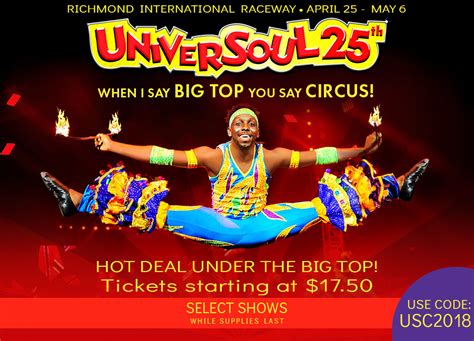 Universoul Circus Hot Deal Under The Big Top