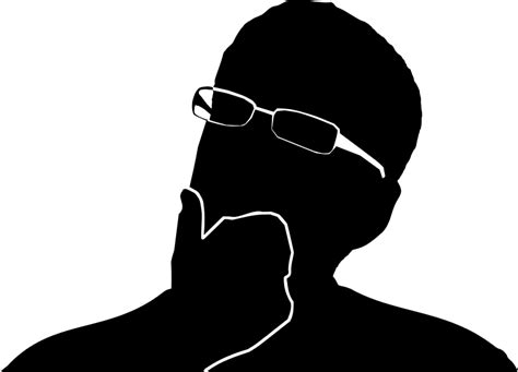 The Thinker Silhouette Clip Art Thinking Man Png Download 800576