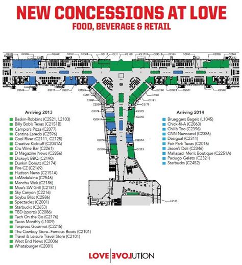 Heres A Look At Concessions At New Love Field Terminal Airlines