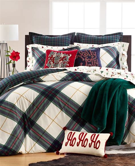 Warm and cozy toile duvet cover from martha stewart. Martha Stewart Collection Winter Plaid Flannel King Duvet ...