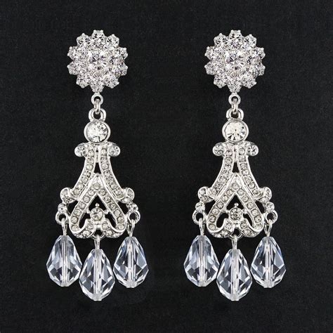 Victorian Chandelier Earrings With Crystal Drops Victorian Chandelier
