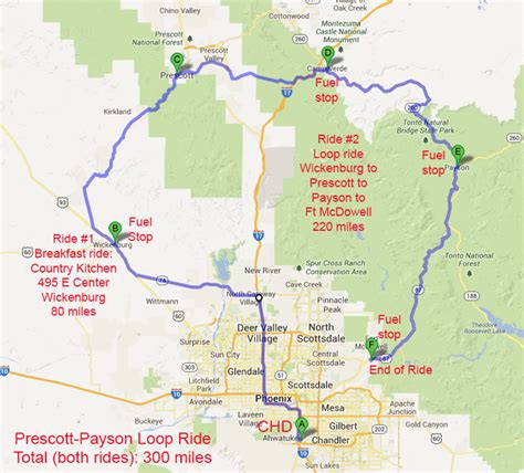 Riding Maps Foothills Hog® Chandler Arizona