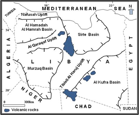 Location Map Showing The Main Sedimentary Basins In Libya After