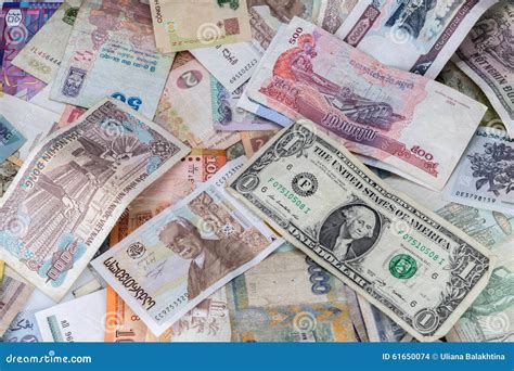 Many Banknotes Of Different Countries Stock Photo Image Of Dollars