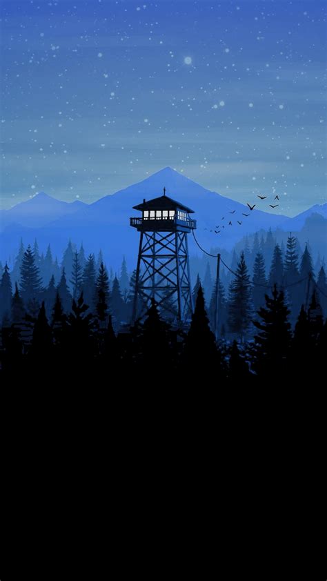 Another Firewatch Wallpaper For Amoled Display Wallpaper Iphone