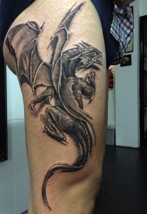 Black and grey gothic dragon tattoo on leg calf dragon tattoos free tattoo designs medieval dragon tattoo drawings, chinese and japanese dragon tattoos are very popular but there are. 60 Dragon Tattoo Ideas To Copy To Live Your Fairytale ...