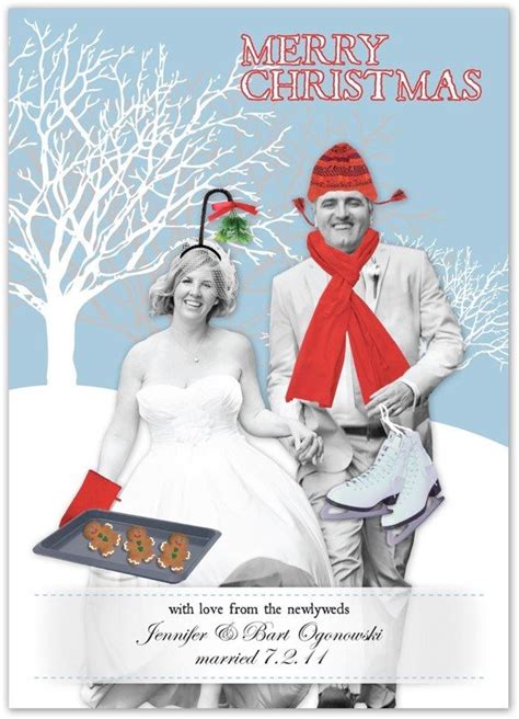 weddings events custom christmas cards newlywed christmas christmas cards