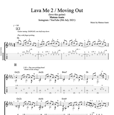 Lava Me 2 Moving Out · Mateus Asato Guitar Tab Sheet Music Chords — Play Like The