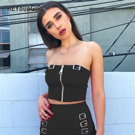 Heyoungirl Black Summer Bandeau Tube Top Boob Print Strapless Crop Tops Wrap Chest Sleeveless