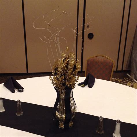 Black And Gold Centerpiece Black And Gold Centerpieces Gold