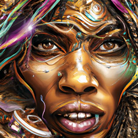 3d Abstract Portrait Of A Stunning Brown Skin Woman · Creative Fabrica