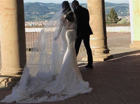 Bride And Groom From Kim Kardashian And Kanye Wests Wedding Album E News