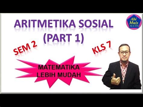 Yelah nak berjaya ni bukannya senang. aritmatika sosial kelas 7 part 1 (mudah) ; untung, rugi ...