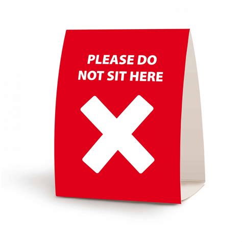 Please Do Not Sit Here A5 Table Sign The Hospitality Shop