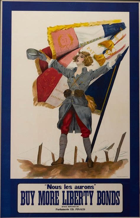 Nous Les Aurons Buy More Liberty Bonds Wwi French Poster Circa 1918