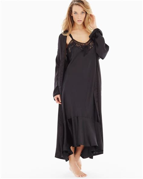 Bridal Lace Long Nightgown Black Soma