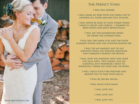 The perfect vows. www.gracetheday.com | Marriage vows, Vows, Wedding vows