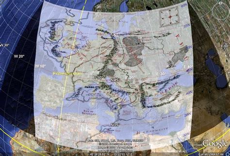 Middle Earth Map Overlay Europe Baggros