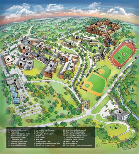 Bellarmine University Campus Map Map Vector