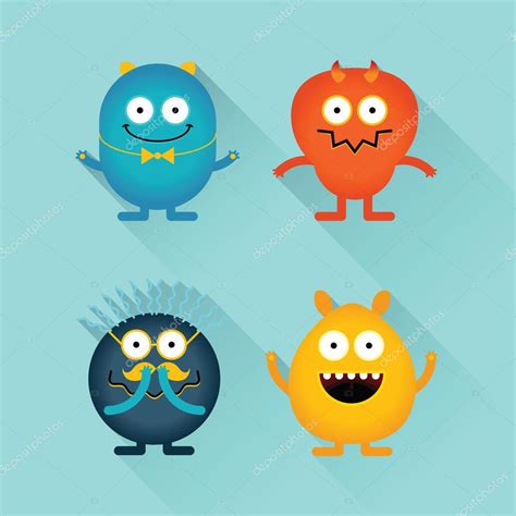 Good And Evil Monsters And Characters — Stock Vector © Ilgouroux 59796931