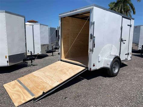 Gans6x10sa Wht R Continental Cargo 6x10 Single Axle Ramp Door Cargo